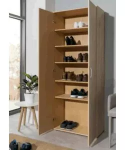 ARMADIO MULTIFUNZIONE IN MDF EFFETTO QUERCIA 70X187X34 CM